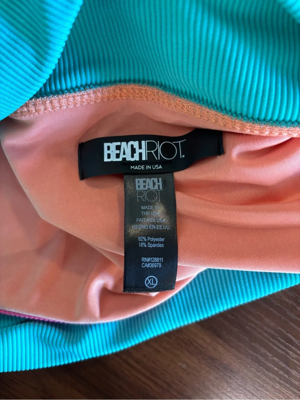 Beach Riot Women's Emmy Colorblock High Waist Bikini Bottoms Aqua Haze XL